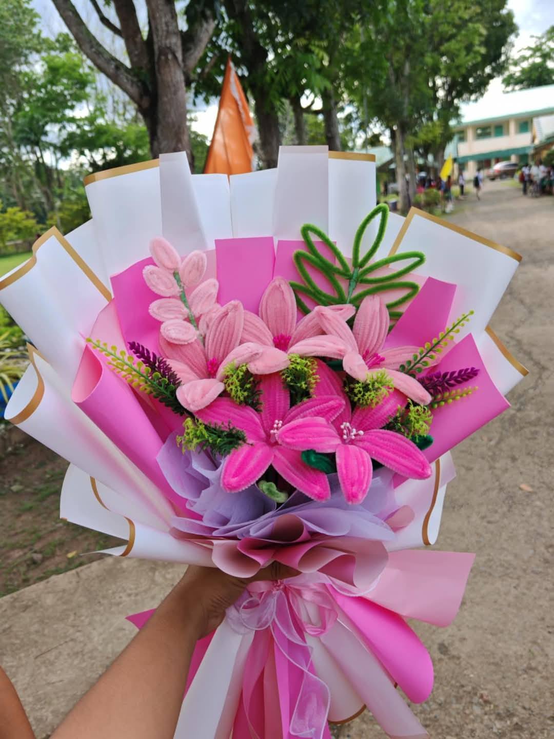 Irresistible Elegance: Best Handmade Flowers with Fuzzy Wires & Satin Ribbon